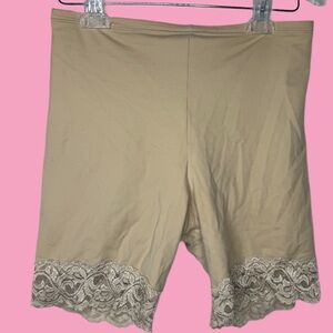 Nude Lace Shape-wear High-Waisted Shorts Size XL